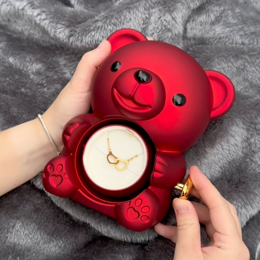 LovelyBear™ | Eeuwige Roos Beertje Cadeauverpakking met Halsketting