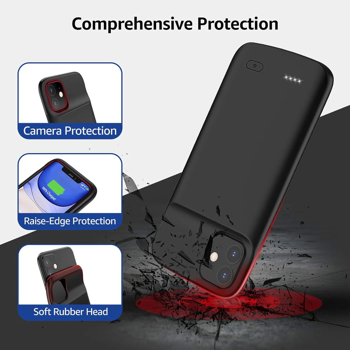 iPowerCase ™ | 6800mAh snel oplaadbare batterij case voor iPhone