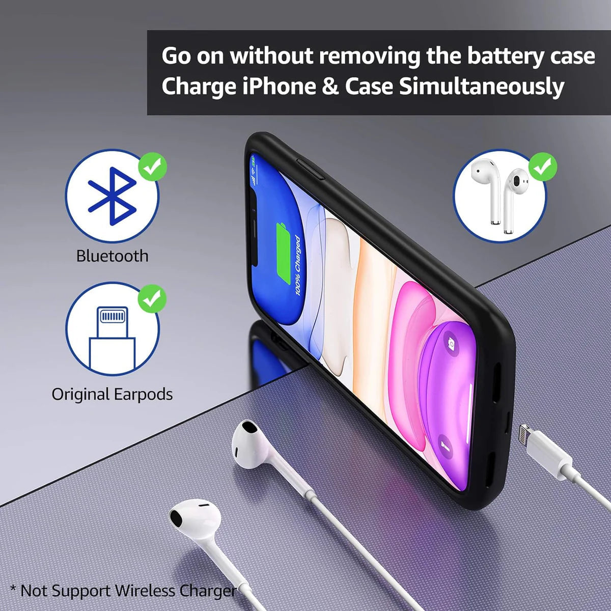 iPowerCase ™ | 6800mAh snel oplaadbare batterij case voor iPhone