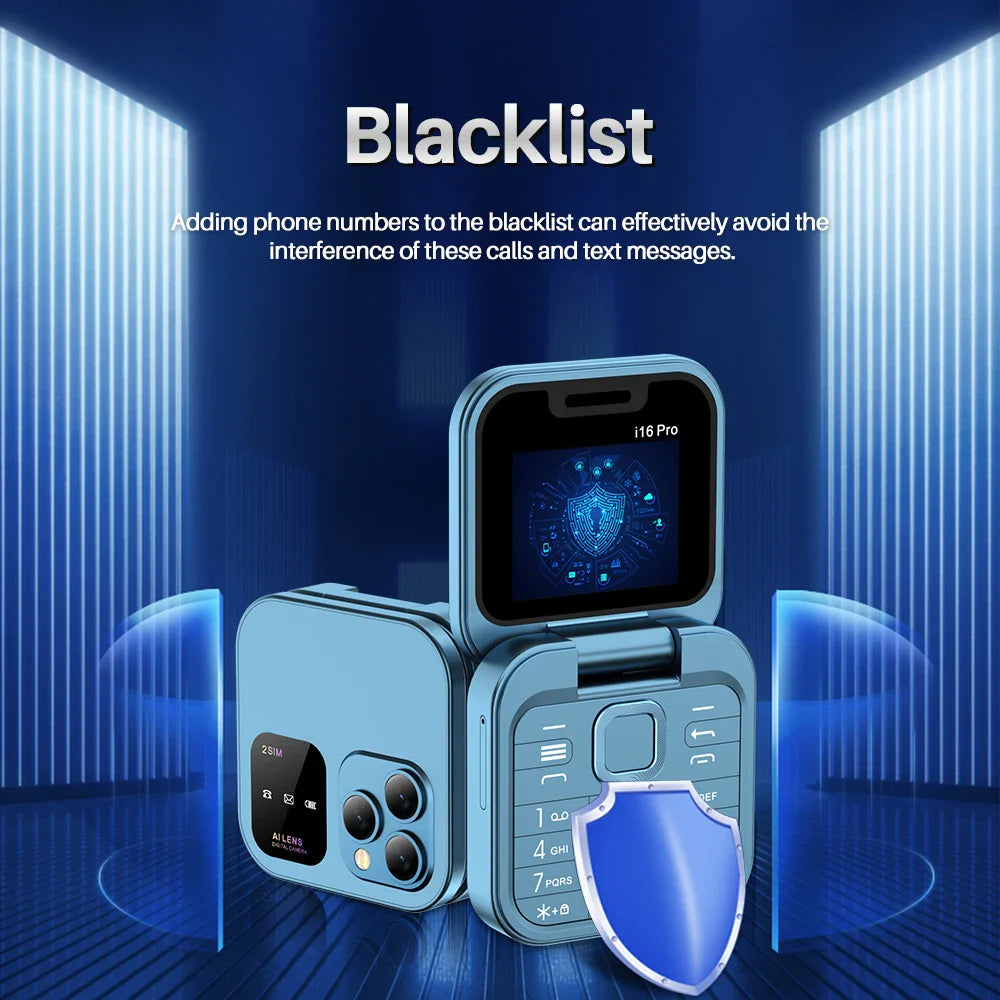 2024 Dual SIM Flip Kleine opvouwbare display mobiele telefoon